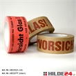 Warnklebeband aus Papier, rot und braun, Rolle: 50 mm x 50 lfm | HILDE24 GmbH